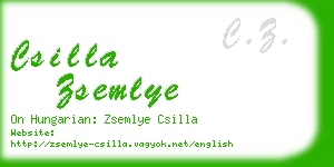 csilla zsemlye business card